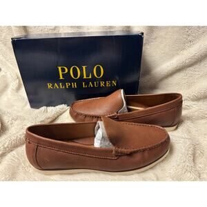 Polo Ralph Lauren Merton Venetian Brown Leather Loafers Size 11D New in Box